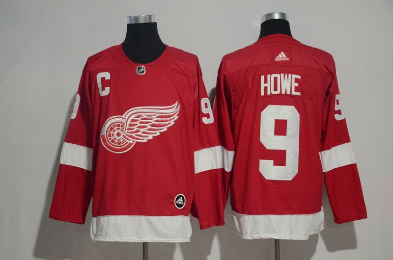 Men 2017 NHL Detroit Red Wings #9 Howe red Adidas jersey